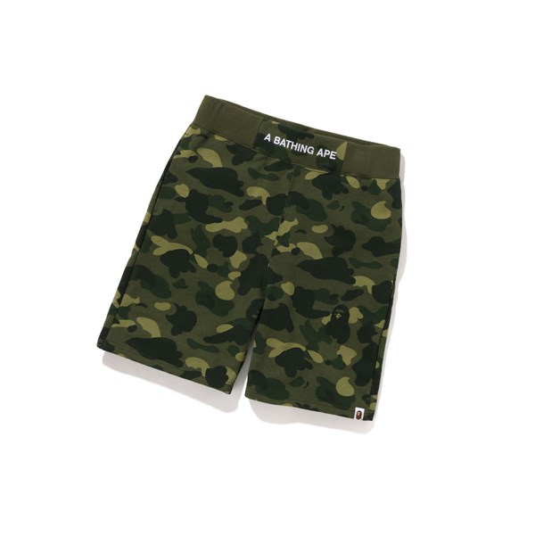 Army Green A BATHING APE Color Camo Sweat Men's Shorts | FT5897623