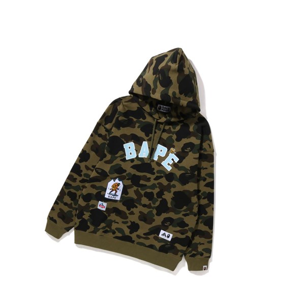 Army Green A BATHING APE Multi Label 1st Camo Oversized Women's Hoodie | UI0387259
