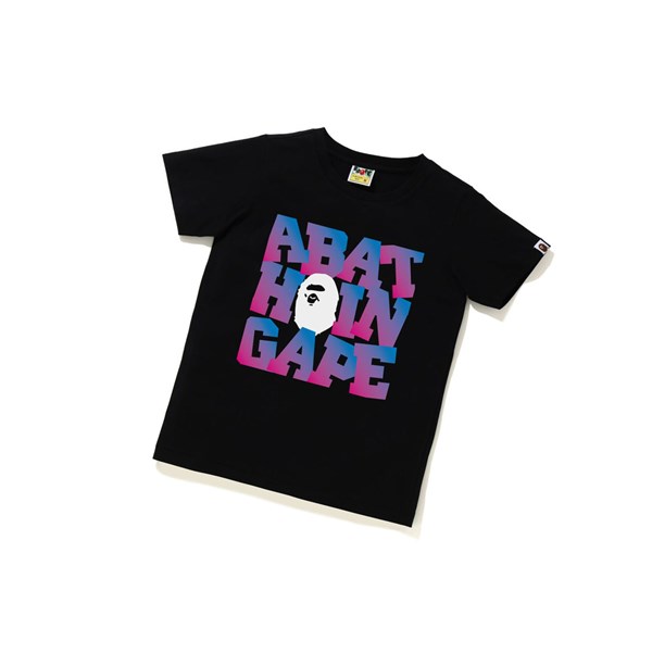 Black A BATHING APE A Bathing Ape Tee Short Sleeve Women's T Shirts | EG5213749