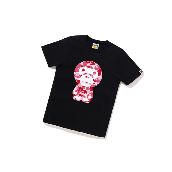 Black A BATHING APE Abc Camo Big Baby Milo Tee Short Sleeve Women's T Shirts | CZ8617592
