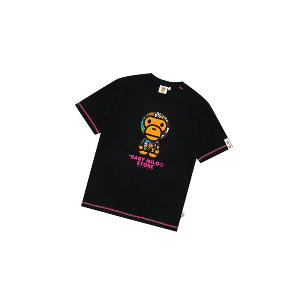 Black A BATHING APE Baby Milo Tee Short Sleeve Men's T Shirts | OP7124586