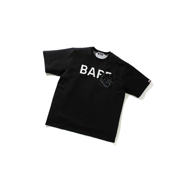 Black A BATHING APE Space Camo Relaxed Fit Pocket Tee Short Sleeve Men's T Shirts | AI2950684