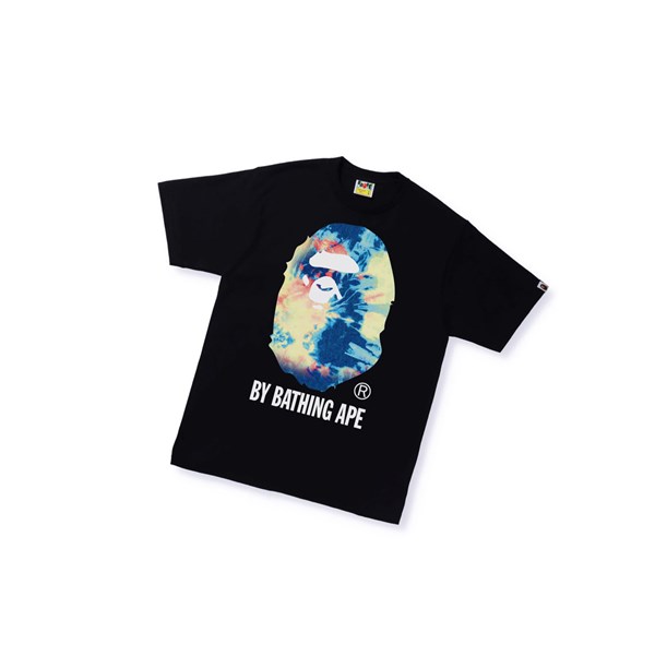 Black A BATHING APE Tie Dye By Bathing Ape Tee Short Sleeve Men's T Shirts | WB8740591