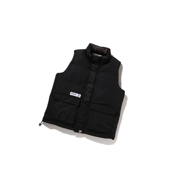 Black A BATHING APE Ursus Loose Fit Down Men's Vest | LQ8654971