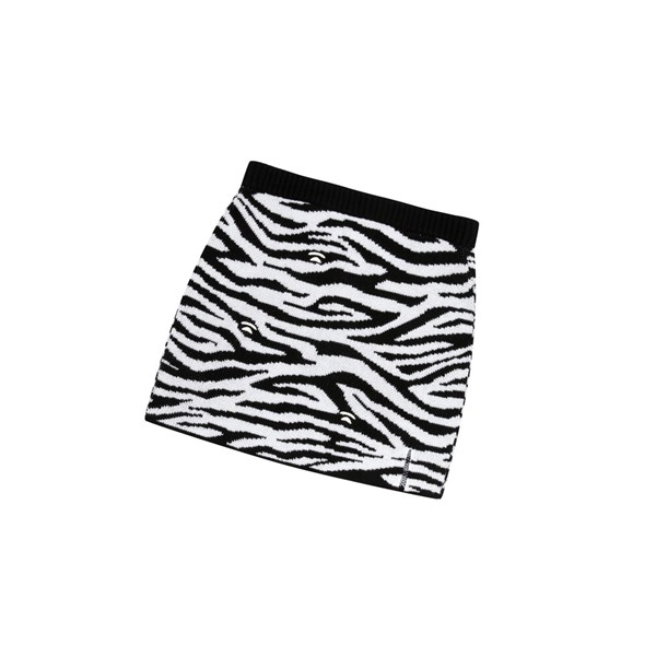 Black A BATHING APE Zebra Pattern Knit Mini Women's Skirts | ES6245189