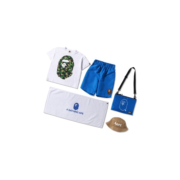 Blue A BATHING APE Summer Bag Vacation Beach Kids' T Shirts | KN5149270