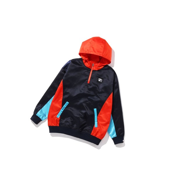 Caise A BATHING APE Color Block Oversized Pullover Women's Jackets | ZG1307695