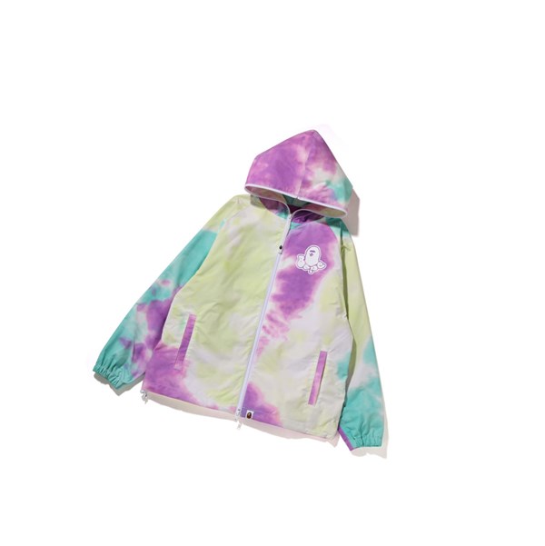 Caise A BATHING APE Tie-dye Oversized Full Zip Thin Women's Jackets | GN7068143