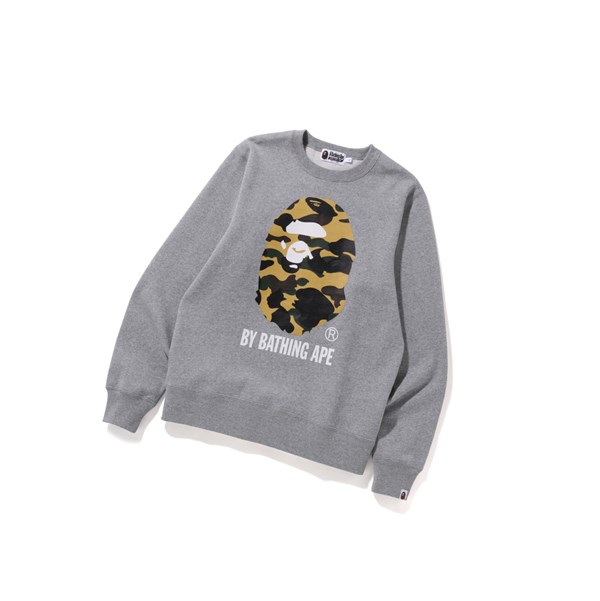 Grey A BATHING APE 1st Camo By Bathing Ape Crewneck Men's Sweatshirts | RG0156234