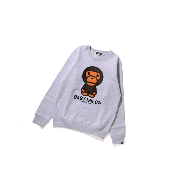 Grey A BATHING APE Baby Milo Crewneck Women's Sweatshirts | KM9842076