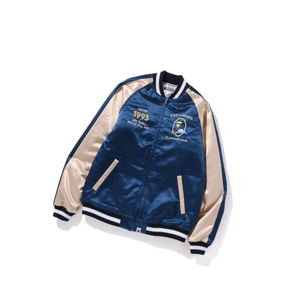 Navy Blue A BATHING APE Japan Souvenir Men's Jackets | HA2057684