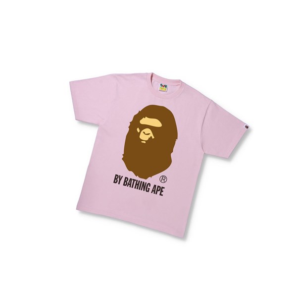 Pink A BATHING APE By Bathing Ape Tee Short Sleeve Men's T Shirts | LR7814503