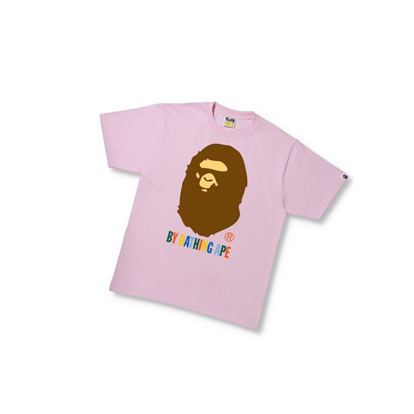 Pink A BATHING APE Colors By Bathing Ape Tee Short Sleeve Men's T Shirts | KE4687253