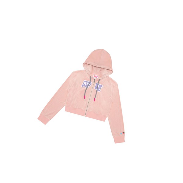 Pink A BATHING APE Velour Zip Throughs Women's Jackets | WA6379518