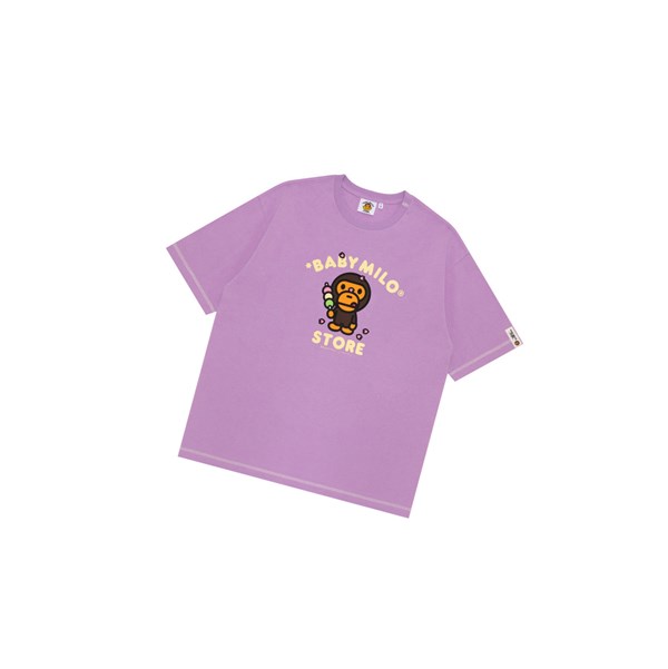 Purple A BATHING APE Baby Milo Boxy Fit Tee Short Sleeve Women's T Shirts | GP6508739