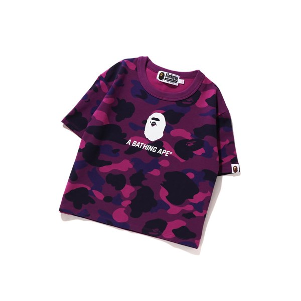 Purple A BATHING APE Color Camo Mini Tee Short Sleeve Women's T Shirts | NE7816052