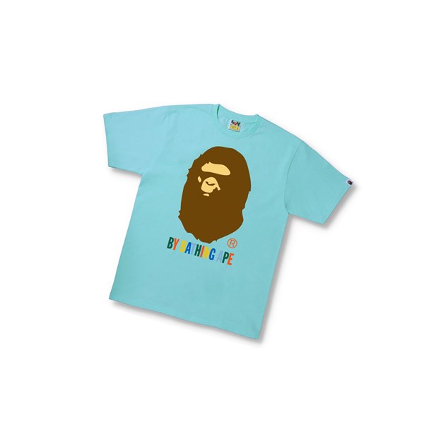 Sky Blue A BATHING APE Colors By Bathing Ape Tee Short Sleeve Men's T Shirts | YN2341065