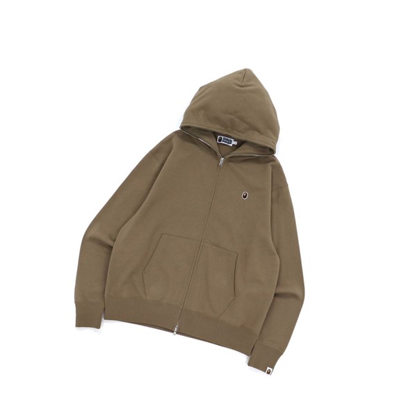 Taupe A BATHING APE Ape Head One Point Relaxed Hooded Zip Throughs Men's Jackets | AQ9104568