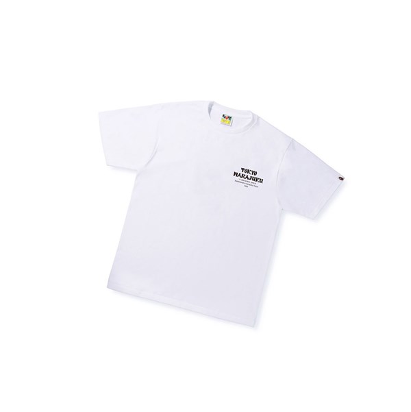 White A BATHING APE Japan Culture Kanji Ape Head Tee Short Sleeve Men's T Shirts | DW3128469