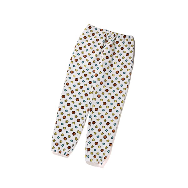 White A BATHING APE Milo Monogram Oversized Sweat Women's Pants | ZG9146732