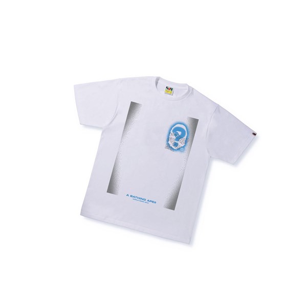White A BATHING APE Multi Logo Tee #3 Short Sleeve Men's T Shirts | KQ0461589