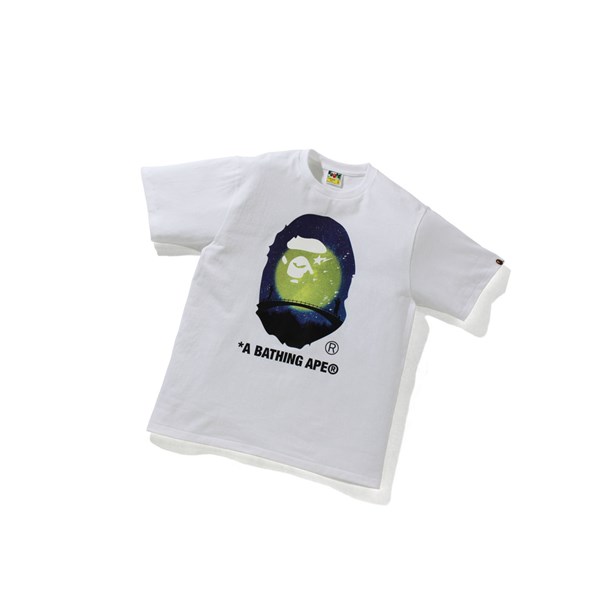 White A BATHING APE The Star Festival Ape Head Tee Short Sleeve Men's T Shirts | QI1628534