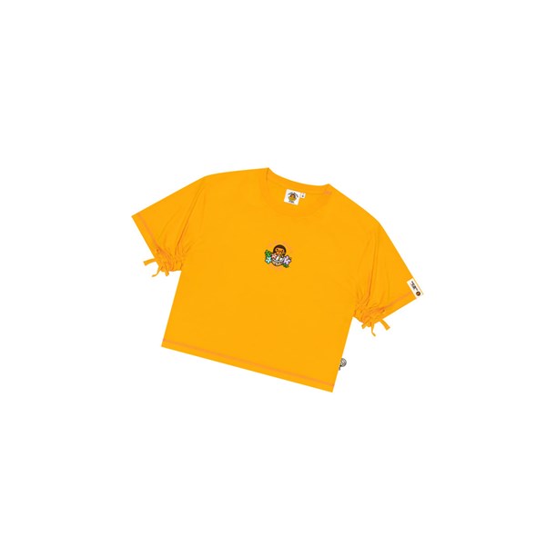 Yellow A BATHING APE Baby Milo Cropped Fit Tee Short Sleeve Women's T Shirts | QU9423501