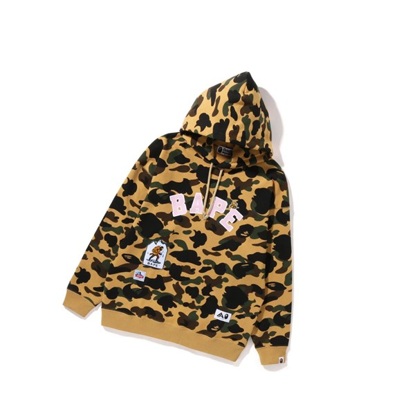 Yellow A BATHING APE Multi Label 1st Camo Oversized Women's Hoodie | MR8062734
